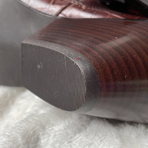 Coldwater creek floral stamped and reptile embossed leather western boots, 10m - Picture 10 of 12